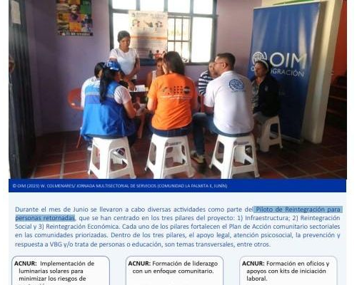 Boletín Plan Piloto de Integración para Personas Retornadas